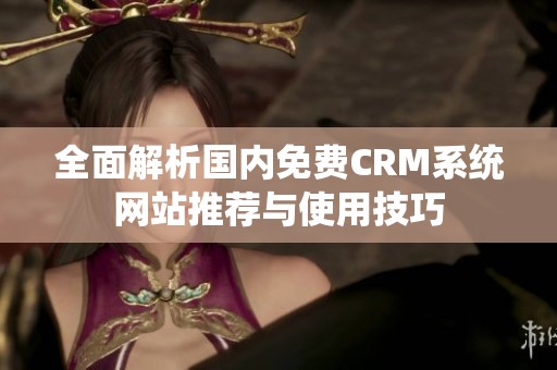 全面解析国内免费CRM系统网站推荐与使用技巧