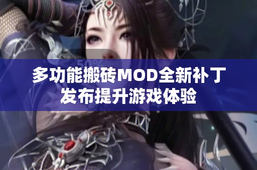 多功能搬砖MOD全新补丁发布提升游戏体验