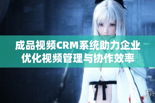 成品视频CRM系统助力企业优化视频管理与协作效率