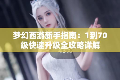 梦幻西游新手指南：1到70级快速升级全攻略详解