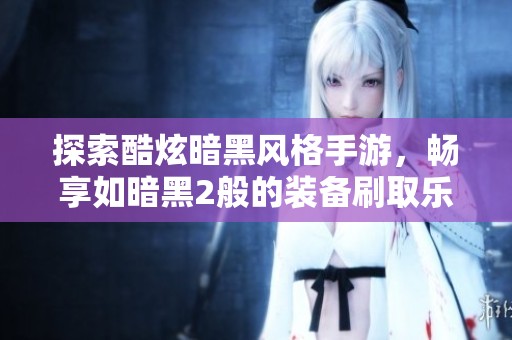 探索酷炫暗黑风格手游，畅享如暗黑2般的装备刷取乐趣