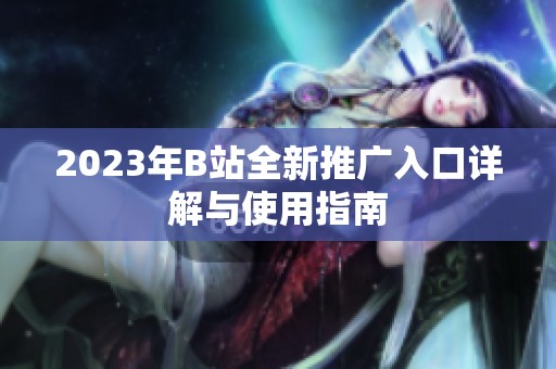 2023年B站全新推广入口详解与使用指南