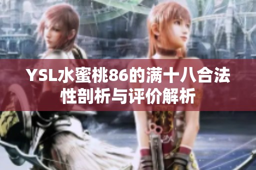 YSL水蜜桃86的满十八合法性剖析与评价解析