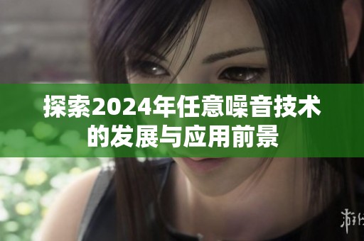 探索2024年任意噪音技术的发展与应用前景