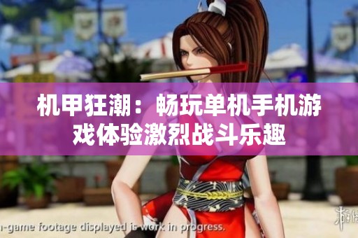 机甲狂潮：畅玩单机手机游戏体验激烈战斗乐趣