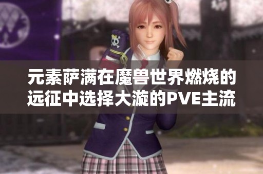 元素萨满在魔兽世界燃烧的远征中选择大漩的PVE主流天赋解析