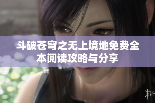 斗破苍穹之无上境地免费全本阅读攻略与分享