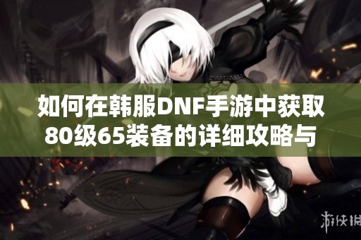 如何在韩服DNF手游中获取80级65装备的详细攻略与技巧