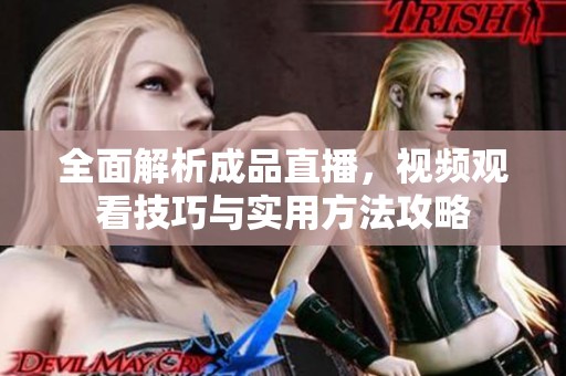 全面解析成品直播，视频观看技巧与实用方法攻略