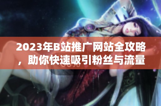 2023年B站推广网站全攻略，助你快速吸引粉丝与流量