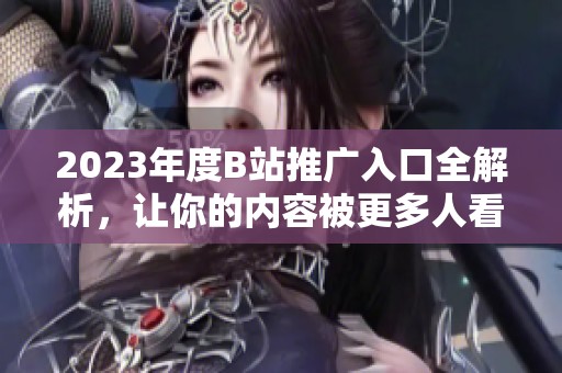 2023年度B站推广入口全解析，让你的内容被更多人看到