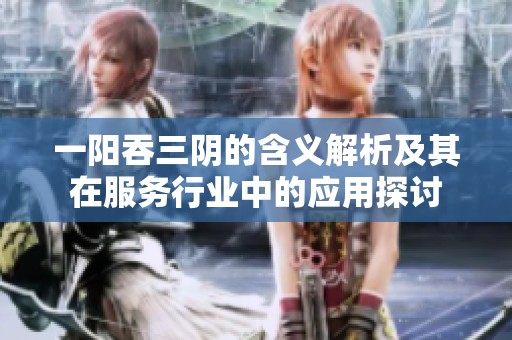 一阳吞三阴的含义解析及其在服务行业中的应用探讨