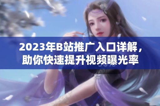 2023年B站推广入口详解，助你快速提升视频曝光率