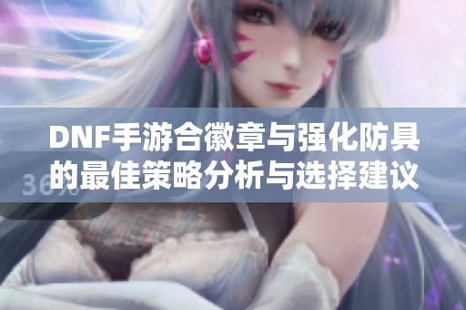 DNF手游合徽章与强化防具的最佳策略分析与选择建议