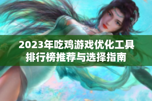 2023年吃鸡游戏优化工具排行榜推荐与选择指南