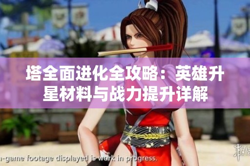 塔全面进化全攻略：英雄升星材料与战力提升详解
