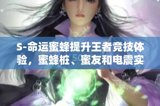 S-命运蜜蜂提升王者竞技体验，蜜蜂桩、蜜友和电震实力解析