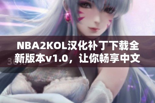 NBA2KOL汉化补丁下载全新版本v1.0，让你畅享中文游戏体验
