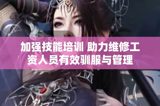 加强技能培训 助力维修工资人员有效驯服与管理