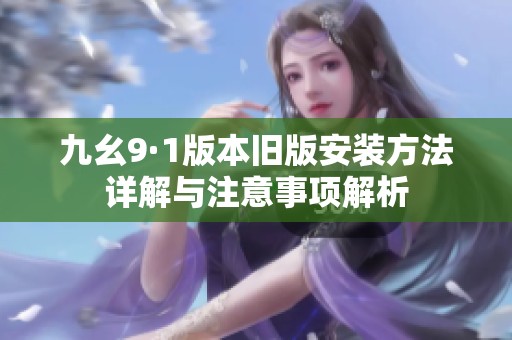 九幺9·1版本旧版安装方法详解与注意事项解析