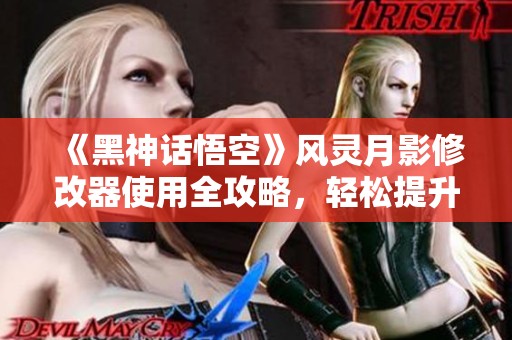 《黑神话悟空》风灵月影修改器使用全攻略，轻松提升游戏体验