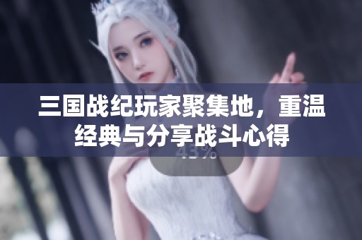 三国战纪玩家聚集地，重温经典与分享战斗心得