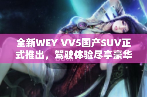 全新WEY VV5国产SUV正式推出，驾驶体验尽享豪华之旅