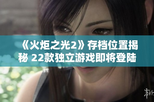 《火炬之光2》存档位置揭秘 22款独立游戏即将登陆Switch平台