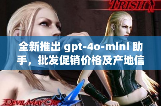 全新推出 gpt-4o-mini 助手，批发促销价格及产地信息详解