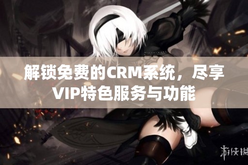 解锁免费的CRM系统，尽享VIP特色服务与功能