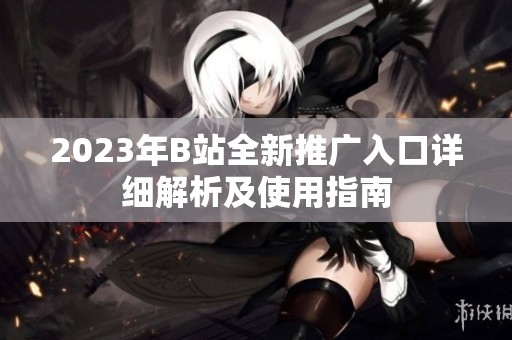 2023年B站全新推广入口详细解析及使用指南