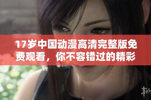 17岁中国动漫高清完整版免费观看，你不容错过的精彩内容