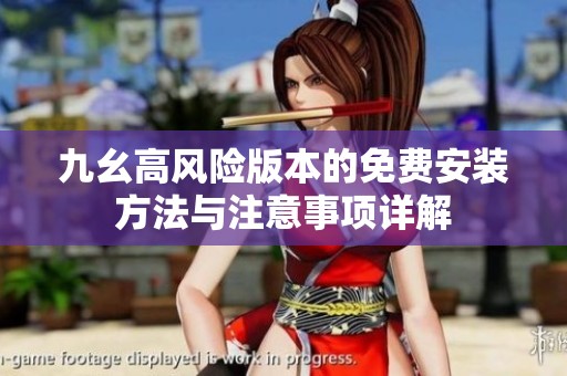 九幺高风险版本的免费安装方法与注意事项详解