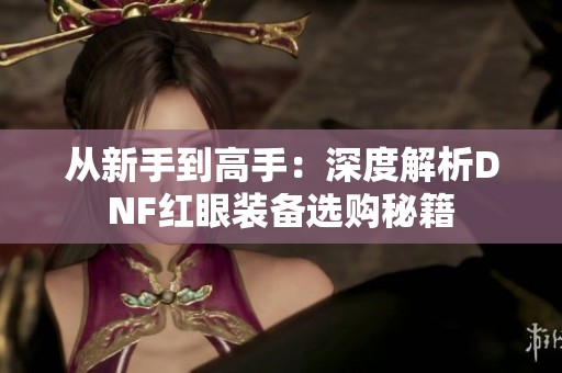 从新手到高手：深度解析DNF红眼装备选购秘籍