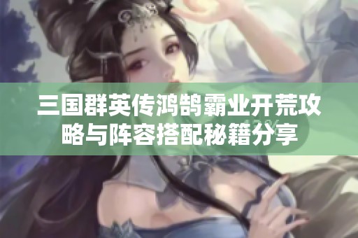 三国群英传鸿鹄霸业开荒攻略与阵容搭配秘籍分享