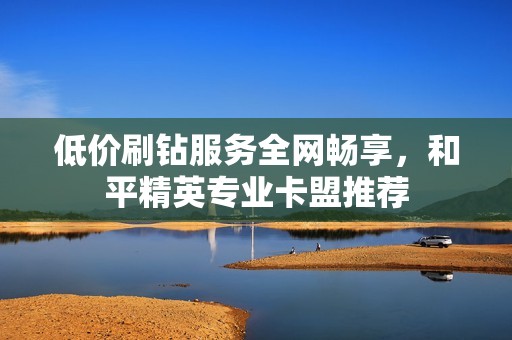 低价刷钻服务全网畅享，和平精英专业卡盟推荐