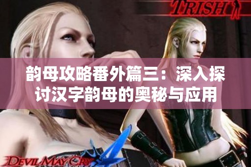 韵母攻略番外篇三：深入探讨汉字韵母的奥秘与应用