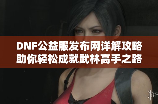 DNF公益服发布网详解攻略助你轻松成就武林高手之路