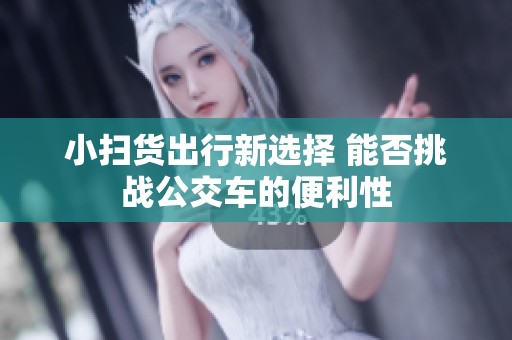 小扫货出行新选择 能否挑战公交车的便利性