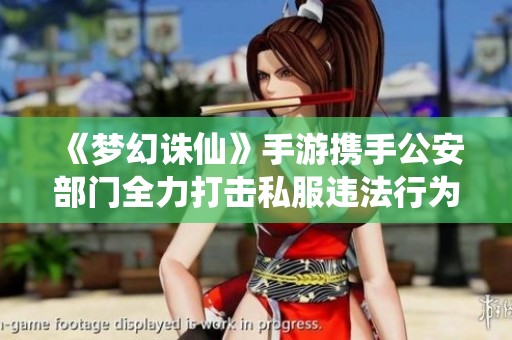 《梦幻诛仙》手游携手公安部门全力打击私服违法行为