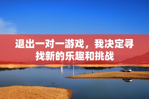 退出一对一游戏，我决定寻找新的乐趣和挑战
