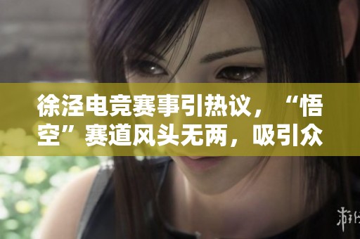 徐泾电竞赛事引热议，“悟空”赛道风头无两，吸引众多人关注
