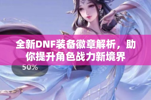 全新DNF装备徽章解析，助你提升角色战力新境界