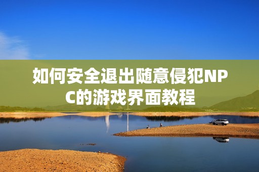 如何安全退出随意侵犯NPC的游戏界面教程