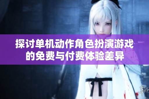 探讨单机动作角色扮演游戏的免费与付费体验差异