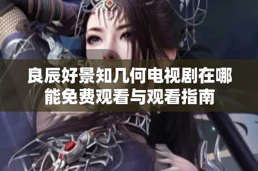 良辰好景知几何电视剧在哪能免费观看与观看指南