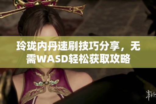 玲珑内丹速刷技巧分享，无需WASD轻松获取攻略
