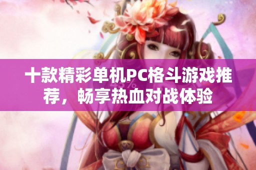十款精彩单机PC格斗游戏推荐，畅享热血对战体验