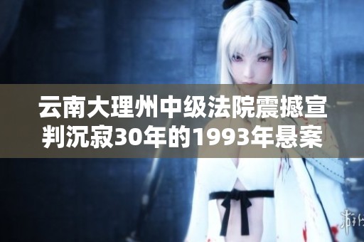 云南大理州中级法院震撼宣判沉寂30年的1993年悬案
