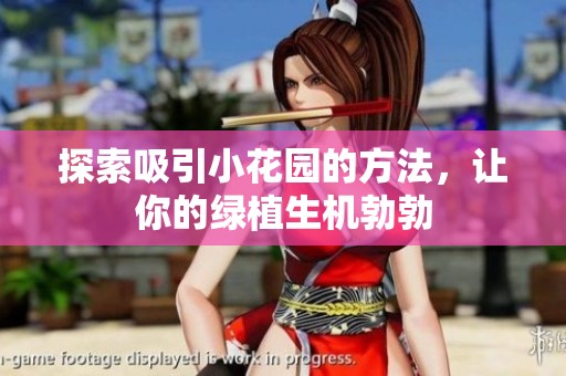 探索吸引小花园的方法，让你的绿植生机勃勃